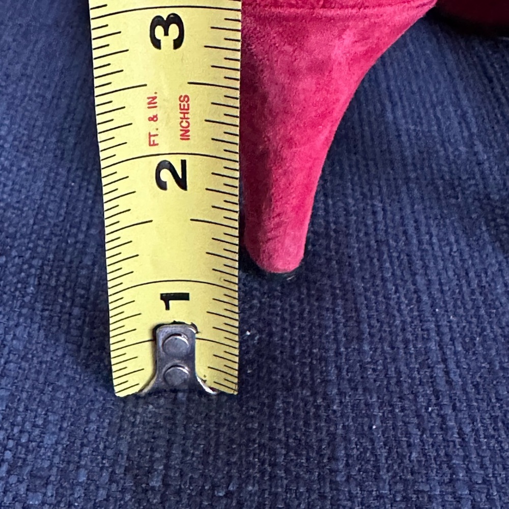 Clarks Red Faux Suede Pumps, Size 10 - Picture 3 of 9